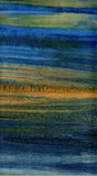 WG BAS 069 Mustard/Blue Stripe Cotton Batik Fabric