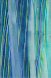 WG ABS-4 Blue Aqua Green Lined Stripe Cotton Batik Fabric