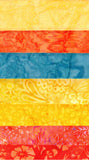 SBFQE7GS-4 Yellow orange batik fat quarter and Eighths bundle