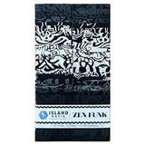 SBJR40-5 Zen Funk by Island Batik Black Prints Fabric Roll 40 x 6.5cm x 110 cm Strips