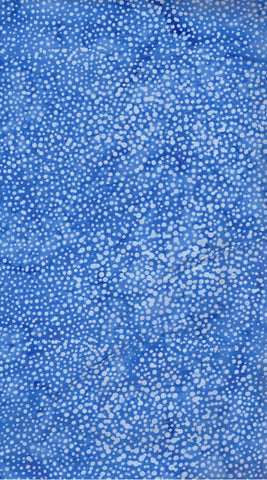 Blue Batik Fabric for Patchwork, Quilting, Sewing and Textile Art: Bali Dot White on Blue Hoffman Batik/CAB 841H