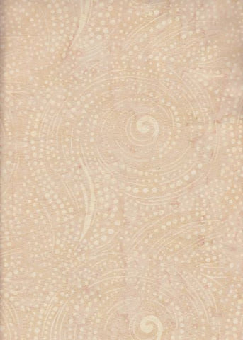 CACB 430 Tan and Cream Spirals  Sale 35CM Width of Fabric Sale Piece