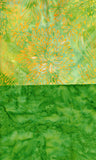 SBFQ2-17 green  batik fat Quarter bundle with 2 Fat Quarters              