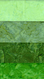 AT FQ4 0303 green tonal batik fat Quarter bundle with 4 Fat Quarters