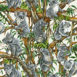PCC 0207 Koala's in  Gum Tree Printed Craft Fabric