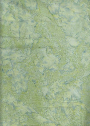 AT 026  Leaf Green Batik Fabric Patchwork and Quilting