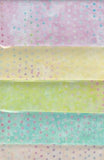 SBFQ5-6 Pastel Spots [5 FQ] Batik Fabric Patchwork and Quilting, 1.25M
