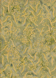 BAAL 332 Yellow Green Gum Leaf Aussie Landscape Batik Cotton Fabric Patchwork Quilting