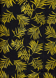 BAAL 0946 Frond Yellow Black Aussie Floral Candy