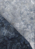 BA OMBRE 595 Light Blue Gray to Dark Blue  Gray Almost Navy Blue Grey Graduation [25 cm Strip across the fabric]