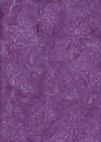 PREMIUM QUILT BACK BA 0876 Purple Star Flowers