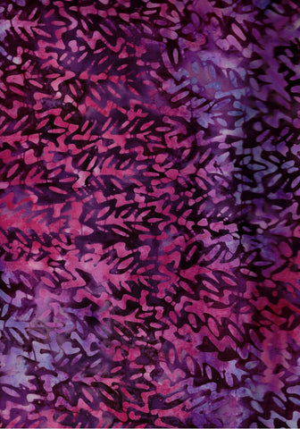 BA 00V2  Purple Mauve Batik Fabric for Patchwork and Quilting