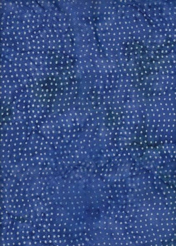 CAB 0639 Blue Mottle with White Dots   Batik Fabrics On Line.