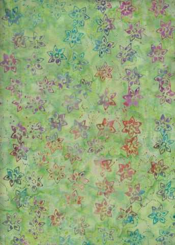 CAG 052  Light Green with Multi Colour Flowers