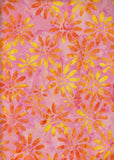 CAOY 045 Peach Yellow Blooms  Anthology Batik