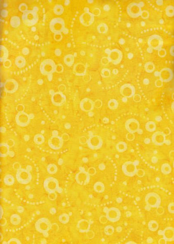 CAOY 187 Yellow Abstract Bubble Dot 1 Fat Quarter Only Limited Stock