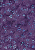 CAP 300 Purple Blue Small Flowers  Anthology Batik