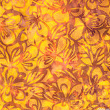 SALE CAOY 157 Sunny Blooms Glowing Yellow  Anthology Batiks ONE METER PIECE