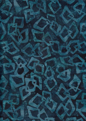 BAMOV 579 Teal Square Abstract