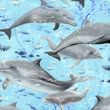 PCC 0140 Dolphins   Printed Craft Fabric