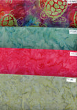 SBFQ4-58 Fat Quarter Set 4 Turtle and Tonal Pack , 1M Total