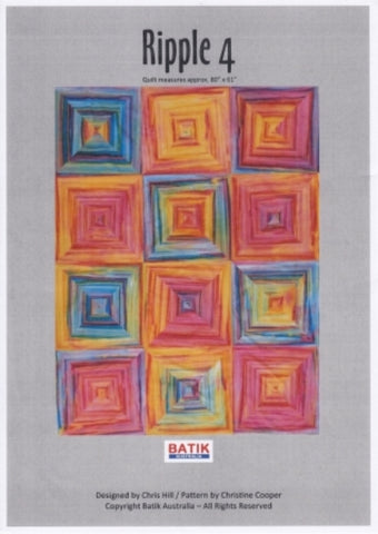 BA Pattern Batik Australia Ripple no 4 Quilt Pattern