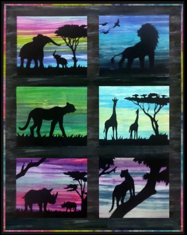 BA 3 Pattern African Silhouette -  Complete Set Of All Six Patterns  No Fabric