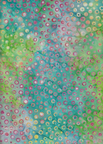 CAG 114 Blue Green with Pink Circles